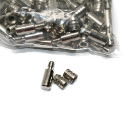 Ayder Metal Shelf Pin Screwed Nickel 6 1Pack: 100 Pieces - Ayder