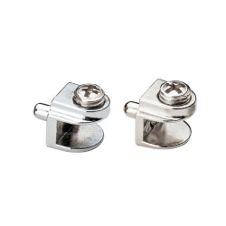 Ayder Pin Type Glass Shelf Support Chrome Metal - Ayder