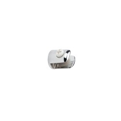 Ayder Round Chrome Bathroom Shelf Étagère Plastic Screw Mount - Ayder