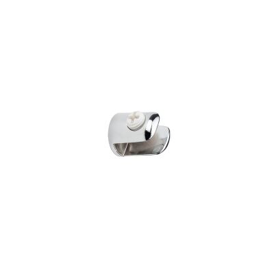 Ayder Round Chrome Bathroom Shelf Étagère Plastic Screw Mount - 1