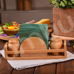 Bambum B0880 Elcoda - Salt Pepper Shaker with Napkin Holder - 1