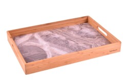 Bambum B1425 Marbella - Marble Patterned Tray Brown - Bambum