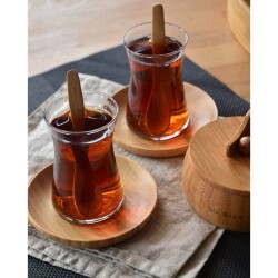 Bambum BKSL01 Silva Çay Tabağı, 6lı Yuvarlak - Bambum