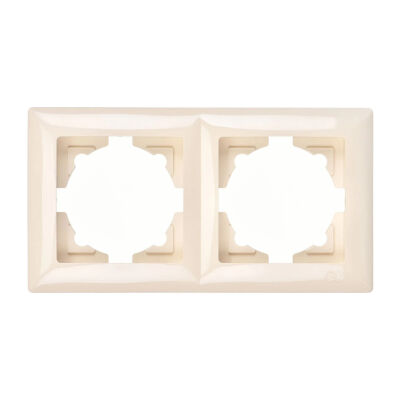 Baysan Visage Series Double Switch/Socket Frame Cream - 1