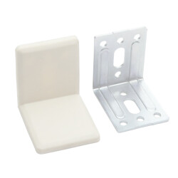 Bereket Corner Joint Bracket with Cover - Large White - Bereket