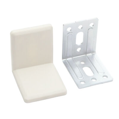 Bereket Corner Joint Bracket with Cover - Large White - 1