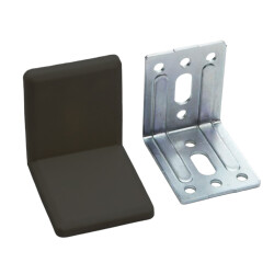 Bereket Large Corner Bracket with Cover Black - Bereket