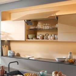 Blum Aventos HS Eğimli Kalkar Kapak Mekanizması 900 mm x 500 mm 18 mm MDF - Gri - Blum