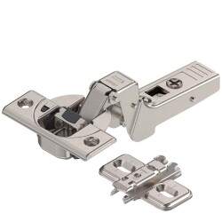 Blum Clip Frenli Tam Deve Boynu, Kalın Profil kapak Menteşesi, Taban Dahil - Blum