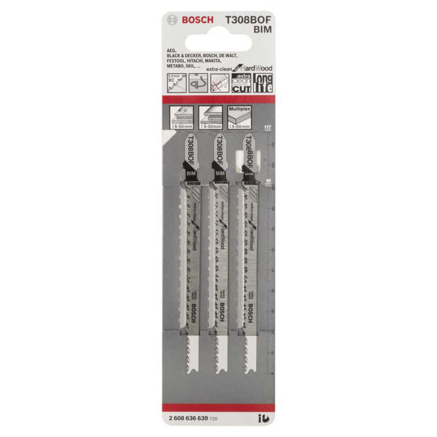 Bosch T308B Dekupaj Bıçağı 1Pk: 3 Adet 
