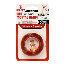 Bumy Cif Double Sided VHB Mounting Tape 18mm x 2m Transparent - Bumy