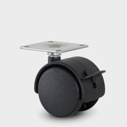 Burak 0502 Fps Caster Wheel 050 Black with Table Brake - 1