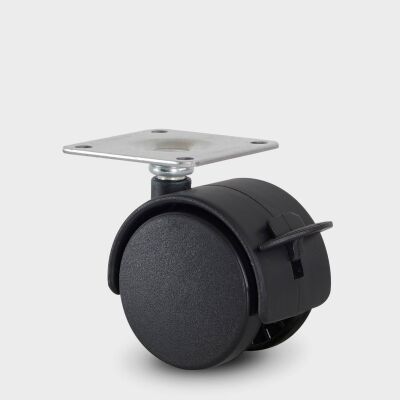 Burak 0502 Fps Caster Wheel 050 Black with Table Brake - 1