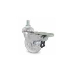 Burak 0511 FVT Threaded Stem Caster 50mm with Brake Transparent - Burak