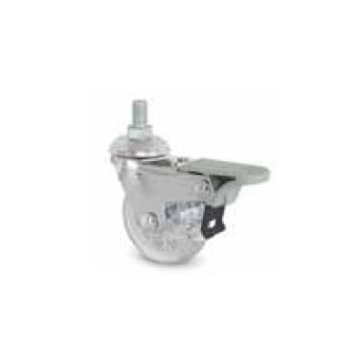 Burak 0511 FVT Threaded Stem Caster 50mm with Brake Transparent - 1