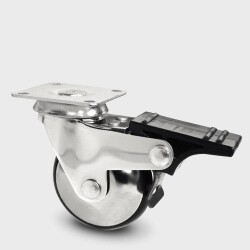 Burak 0512 Fcs Table Caster Wheel Caster with Chrome Brake - Burak