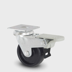 Burak 0512 Fms Tray Wheel 50X20 Black with Brake Black - Burak