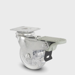 Burak 0512 Fvt Table Wheel 50X20 Transparent with Brake - Burak