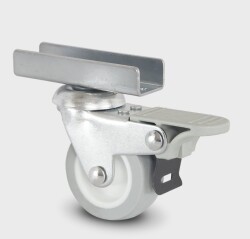 Burak 0516 FHG U Tray Wheel Gray 18-size with Brake - Burak