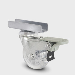 Burak 0516 Fvt U Tray Wheel Transparent with Ball Brake - Burak