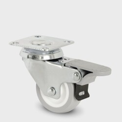 Burak 0552 FHG Table Wheel 50X20 TPE Gray with Brake - Burak