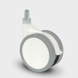 Burak 0651 PVB Furniture Caster Narrow Body Bolted Gray - Burak