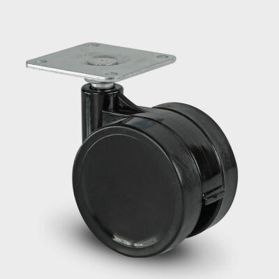 Burak 0652 PPS Mobilya Tekerleği Dar Gövde Tablalı Siyah - 1