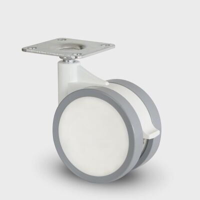 Burak 0652 PVB Mobilya Tekerleği Dar Gövde Tablalı Gri - 1