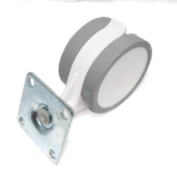 Burak 0652 PVB Mobilya Tekerleği Dar Gövde Tablalı Gri - 2