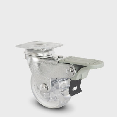 Burak 0512 FVT Tablalı Tekerlek 50x20 Frenli Şeffaf - 1