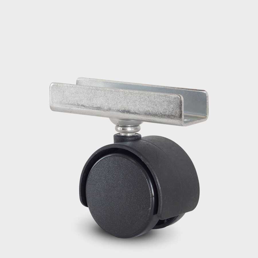 Burak 0406 MPS U Tablalı Tekerlek Ø40mm 18U Tablalı Siyah