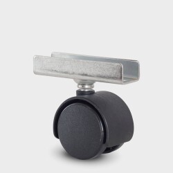 Burak 0406 MPS U Tablalı Tekerlek Ø40mm 18U Tablalı Siyah - Burak