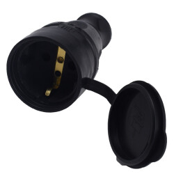 Bylion Rubber Extension Socket Single Phase Female Black (KDP) - Bylion