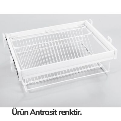 Çağdaş RA15 Anthracite Telescopic Soft Close Shoe Rack 75 cm - 1