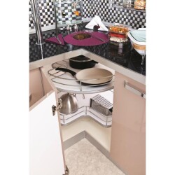 Çağdaş Döner Sepet 2 Sepetli 3+4 Sepet 72 cm Ahşap - Çağdaş