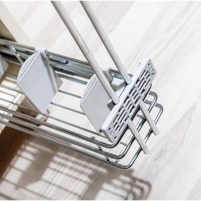 Çağdaş Side Rail Bottle and Detergent Holder 15 cm Soft-Close Chrome - 2