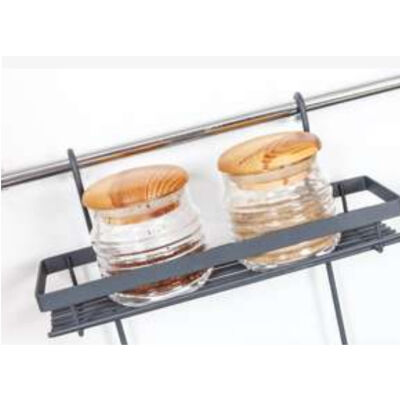 Çağdaş TH3 Spice Rack and Paper Towel Holder 25x33x16 cm Black - 1