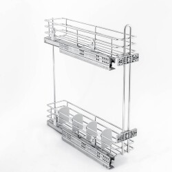 Çağdaş Yan Raylı Şişelik Ve Deterjanlık 20 cm Frenli Krom - Çağdaş