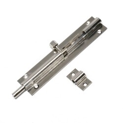 Can Deadbolt Brass 10 Cm Chrome - 2