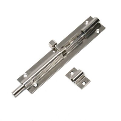 Can Deadbolt Brass 10 Cm Chrome - 2