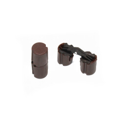 Ceam Folding Round Plastic Hinge, Brown, 14Mm - Ceam