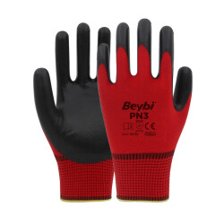 Cemre Eldiven Nitril Beybi Pn3 Kırmızı Siyah - Cemre