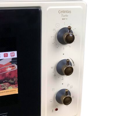 Çetintaş SMXF5 RK Maxi Fırın 45Lt Cam Panel Krem - 4
