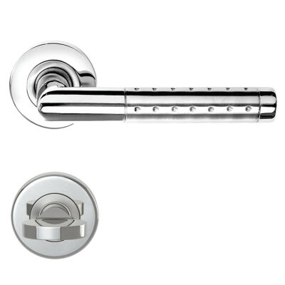 Condi Door Handle Dotted Satin Chrome 106L - 1