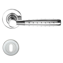 Condi Door Handle Dotted - Satin Chrome - Condi