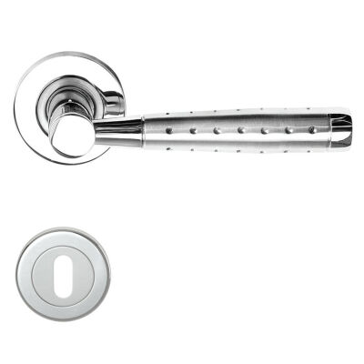 Condi Door Handle Dotted - Satin Chrome - 1