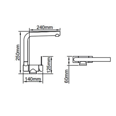 Crauf Kitchen Faucet Attıvo Spiral Steel - 3