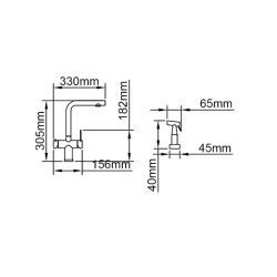 Crauf Kitchen Faucet Lusso Independent Spiral Steel - 2