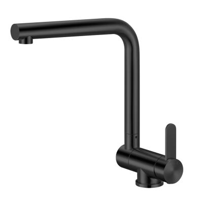 Crauf Kitchen Faucet Pesce 90 Degree Tiltable Mats Black - 1