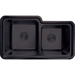 Crauf Lavello Kitchen Sink 452x780x230Mm Pvd Smoked Black - Crauf